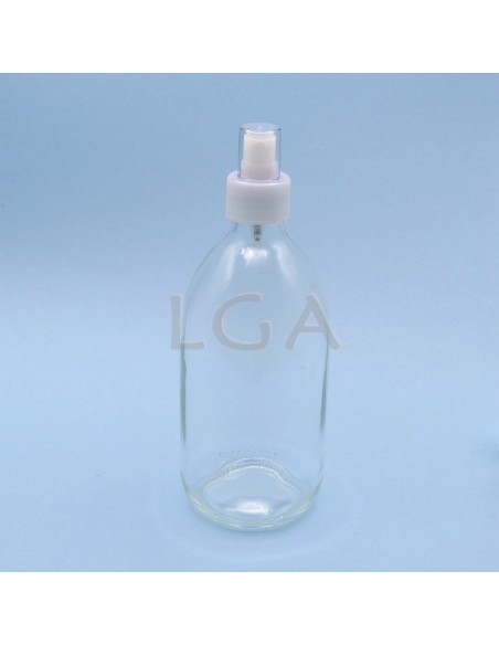 White glass round bottle ØPP28 500ml