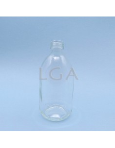 Flacon verre rond PP28 blanc 500ml