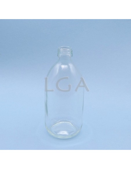 Flacone rotondo vetro bianco ØPP28 500ml
