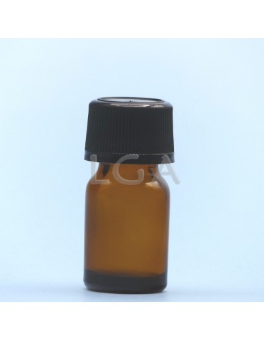 Amber glass round bottle Ø18 Italian 3ml
