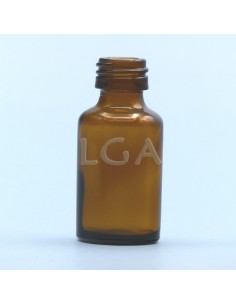 Flacone rotondo vetro ambra Ø18 Italiano 15ml