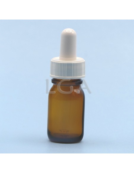 Rundes Fläschchen aus gelbem Glas- Ø18 Pharmazie 10ml