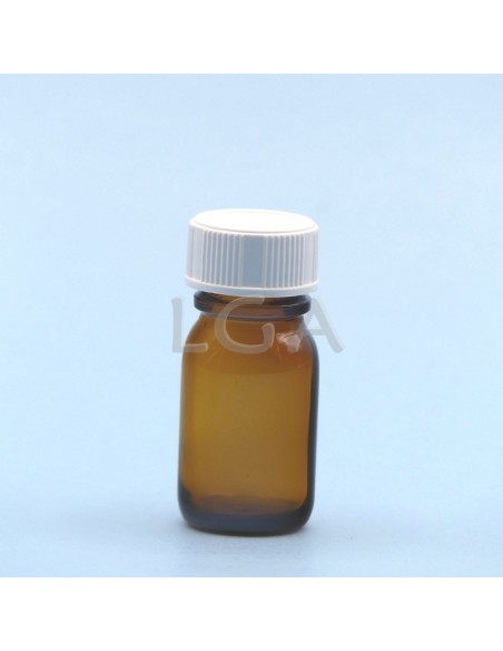 Flacon verre rond Ø18Ph jaune 10ml