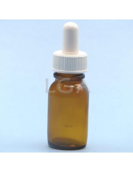Rundes Fläschchen aus gelbem Glas- Ø18 Pharmazie 15ml