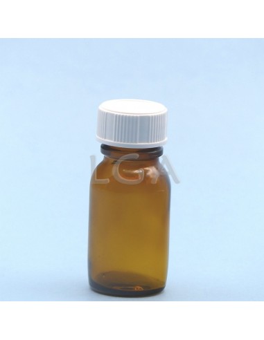 Amber glass round bottle ØPH18 15ml