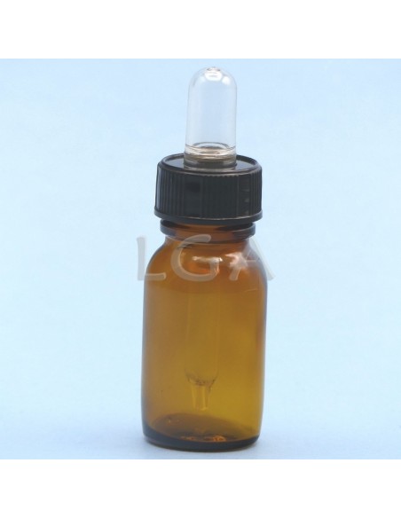 Amber glass round bottle ØPH18 15ml