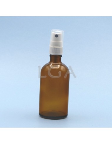 Flacone rotondo vetro ambra Ø18 DIN 100ml