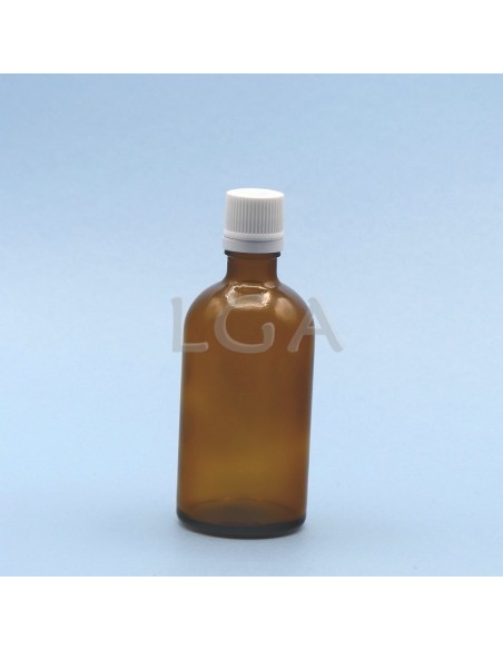 Amber glass round bottle Ø18 DIN 100ml