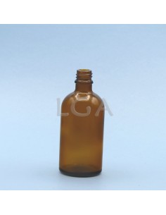 Flacon verre rond Ø18DIN jaune 100ml