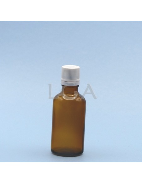 Amber glass round bottle Ø18 DIN 50ml