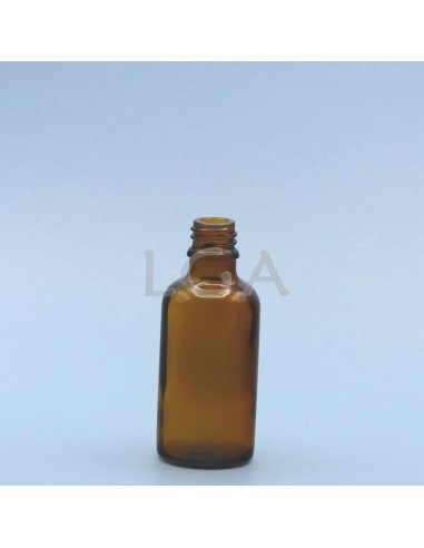 Amber glass round bottle Ø18 DIN 50ml