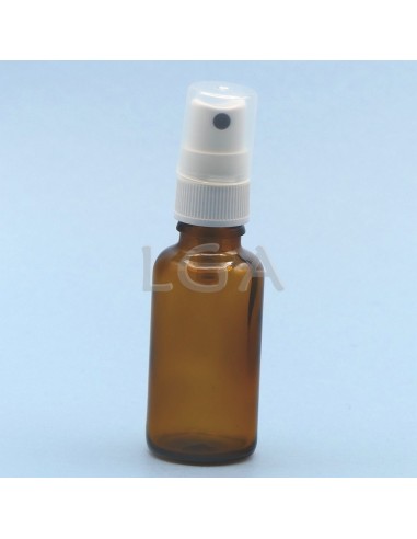 Flacon verre rond Ø18DIN jaune 30ml
