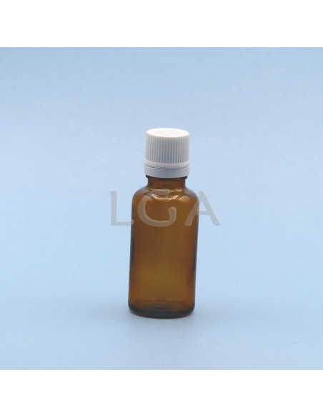 Flacone rotondo vetro ambra Ø18 DIN 30ml
