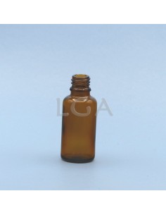 Flacon verre rond Ø18DIN jaune 30ml