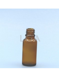 Rundes Fläschchen aus gelbem Glas- Ø18 DIN 20ml