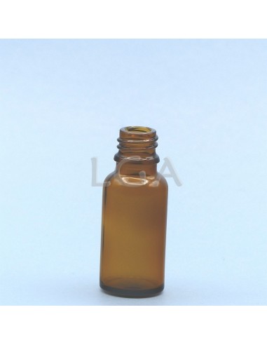 Rundes Fläschchen aus gelbem Glas- Ø18 DIN 20ml