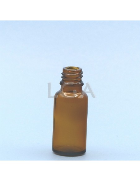 Amber glass round bottle Ø18 DIN 20ml