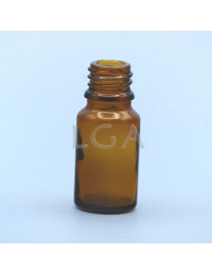 Frasco rotondo de vidrio ámbar Ø18 DIN 10ml