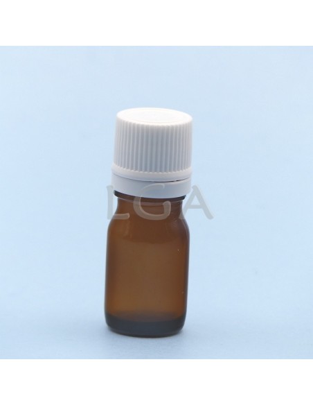 Rundes Fläschchen aus gelbem Glas- Ø18 DIN 5ml