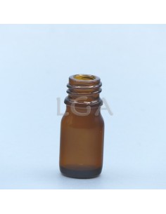 Frasco rotondo de vidrio ámbar Ø18 DIN 5ml