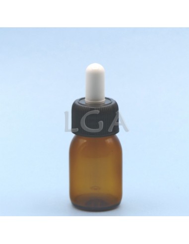 Rundes Fläschchen aus gelbem Glas- ØPP28 30ml