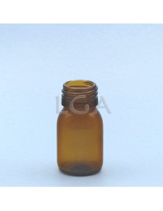 Rundes Fläschchen aus gelbem Glas- ØPP28 30ml