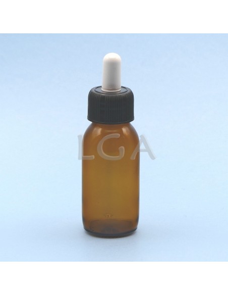 Rundes Fläschchen aus gelbem Glas- ØPP28 60ml