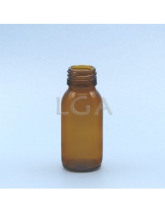 Frasco rotondo de vidrio ámbar ØPP28 60ml