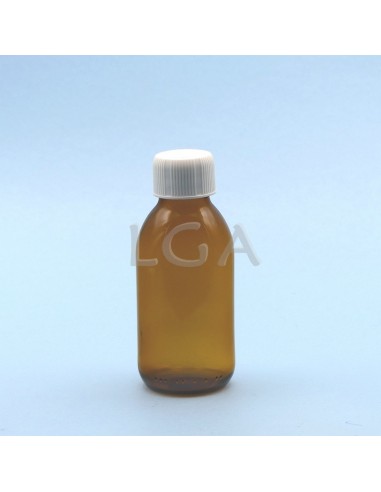 Amber glass round bottle ØPP28 150ml