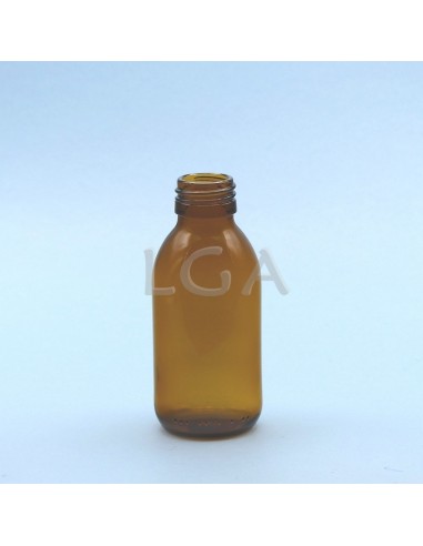 Amber glass round bottle ØPP28 150ml