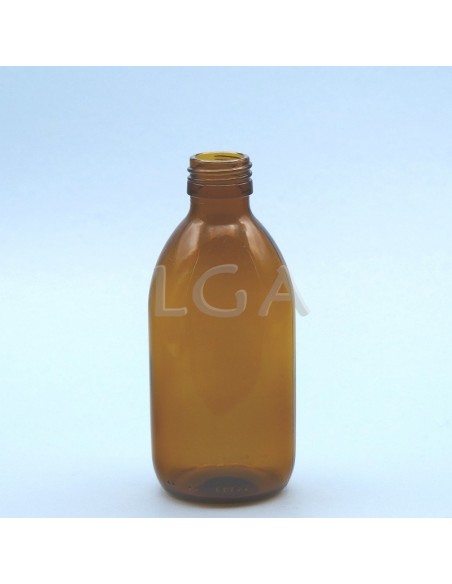 Amber glass round bottle ØPP28 200ml