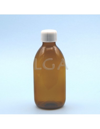 Flacone rotondo vetro ambra ØPP28 250ml