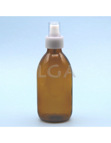 Amber glass round bottle ØPP28 300ml