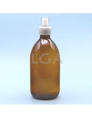 Flacon verre rond PP28 jaune 500ml