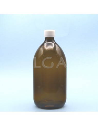 Flacone rotondo vetro ambra ØPP28 1000ml