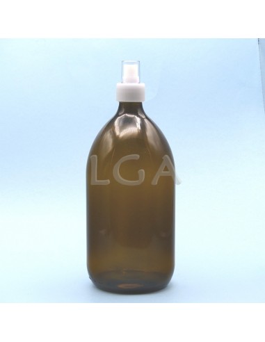 Frasco rotondo de vidrio ámbar ØPP28 1000ml