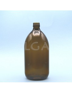 Frasco rotondo de vidrio ámbar ØPP28 1000ml