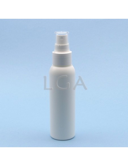 Flacon plastique rond blanc Ø24 100ml