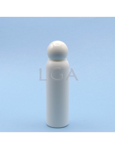 Flacon plastique rond blanc Ø24 100ml
