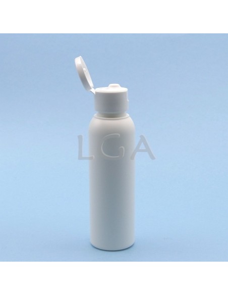 Flacon plastique rond blanc Ø24 100ml
