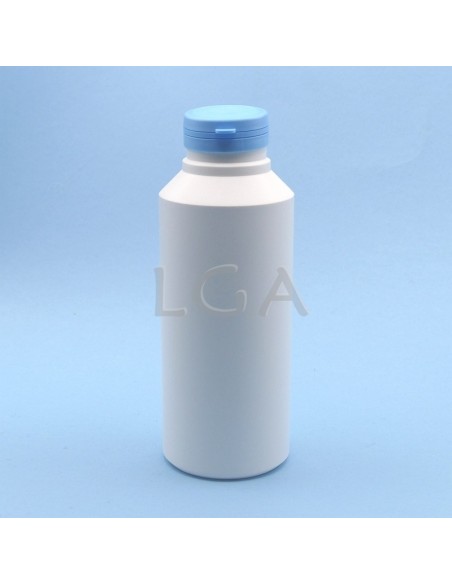 White plastic capsule box 500ml with impregnable wide cap