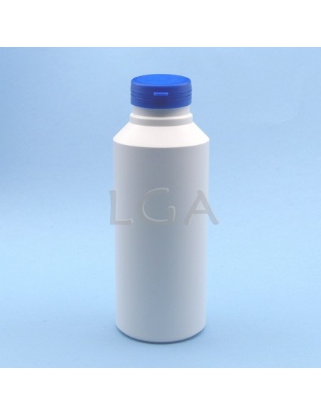 White plastic capsule box 500ml with impregnable wide cap