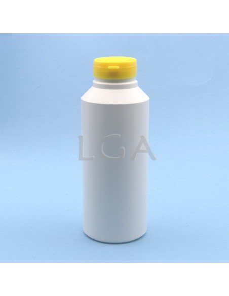 White plastic capsule box 500ml with impregnable wide cap