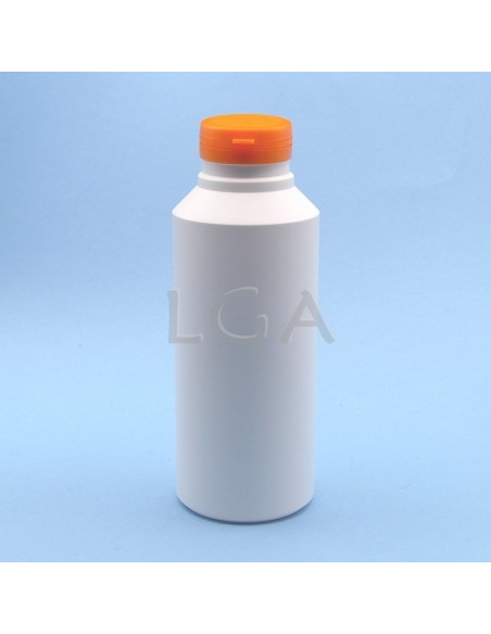 White plastic capsule box 500ml with impregnable wide cap