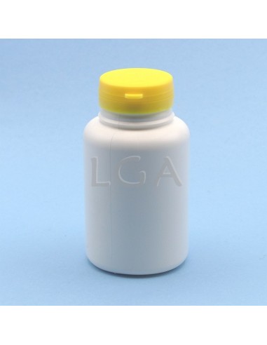 Pilulier plastique blanc 250ml, à couvercle...