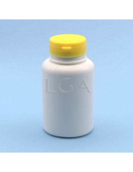Pilulier plastique blanc 250ml, à couvercle inviolable