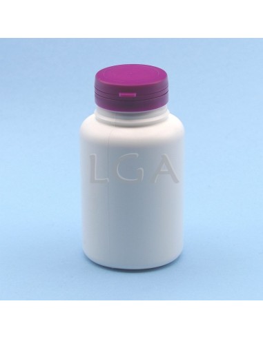Pilulier plastique blanc 250ml, à couvercle...