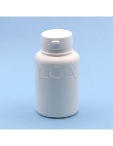 Zoppica a pillole in plastica bianco 250ml con capsula antimanomissione