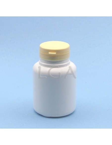 Zoppica a pillole in plastica bianco 200ml con capsula antimanomissione