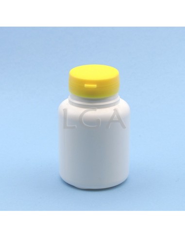 Pilulier plastique blanc 200ml, à couvercle US...